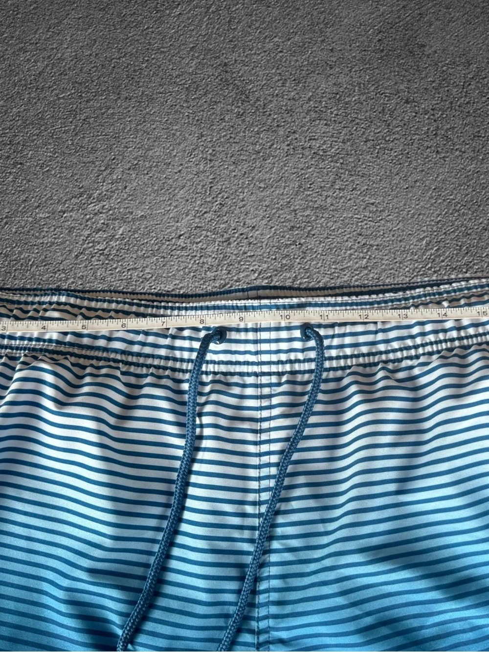 NWT George Men’s Blue Ombre Striped Swim Trunks Shorts XL 40-42